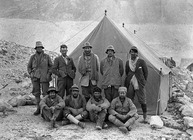 George Mallory and team in 1921, Kangshung Glacier, Tibet